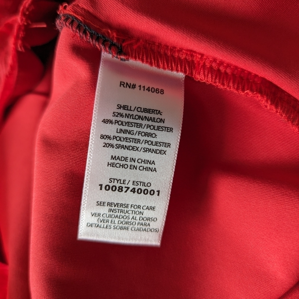Ashley Park x RTR Red Chiffon Mini Dress, Sheer, Cutouts, Drawstring -sz 6 - Picture 7 of 7